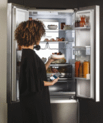 REFRIGERATEUR HAIER SIDE BY SIDE 4PORTERS 477LITRES AVEC FONTAINE GRIS HFW7720EWMP