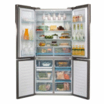 REFRIGERATEUR HAIER SIDE BY SIDE 4PORTES NOIR HRF6200FB