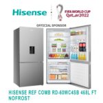 REFRIGERATEUR HISENSE COMBINE 3TIROIRS AVEC FONTAINE 468L NOFROST GRIS RD60WC4SB
