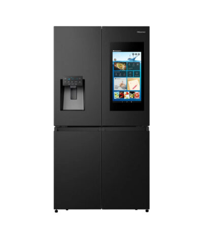 REFRIGERATEUR HISENSE SIDE BY SIDE 4PORTES 522L AVEC FONTAINE + ECRAN NOIR WIFI RC68WC4SB