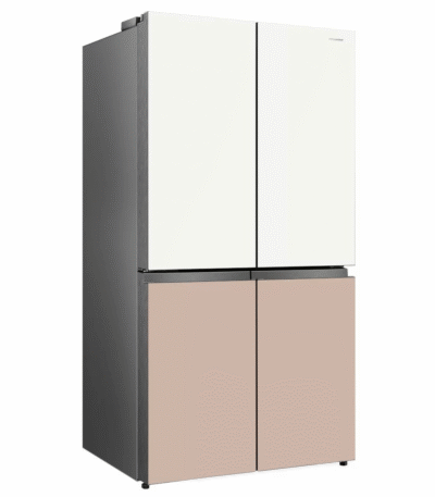 REFRIGERATEUR HISENSE SIDE BY SIDE 4PORTES 560LITRES VERRE COLORE RC73WC4SW