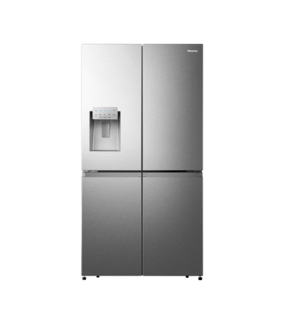 REFRIGERATEUR HISENSE SIDE BY SIDE 4PORTES 628L AVEC FONTAINE INOX INVERTER WIFI RS82WS4SB