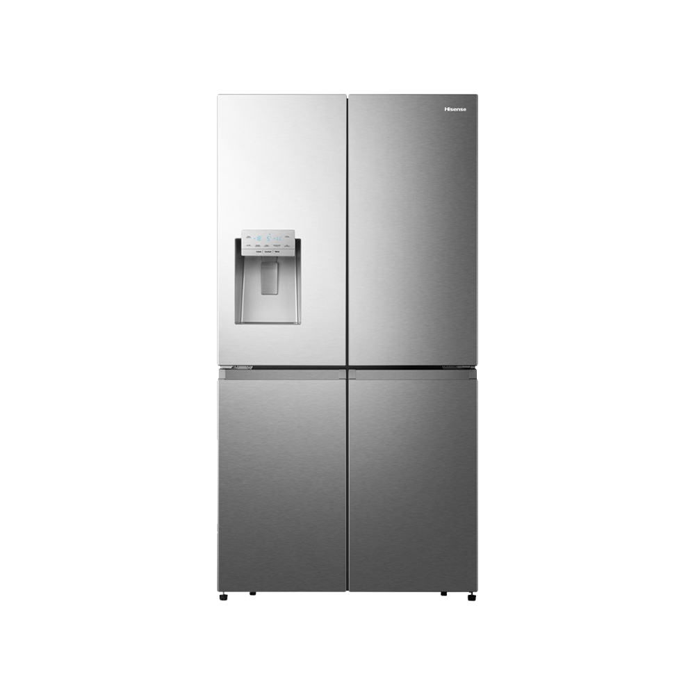 REFRIGERATEUR HISENSE SIDE BY SIDE 4PORTES 628L AVEC FONTAINE INOX INVERTER WIFI RS82WS4SB