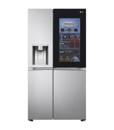 REFRIGERATEUR LG SIDE BY SIDE KNOCK KNOCK AVEC FONTAINE GRIS GCX257CSES