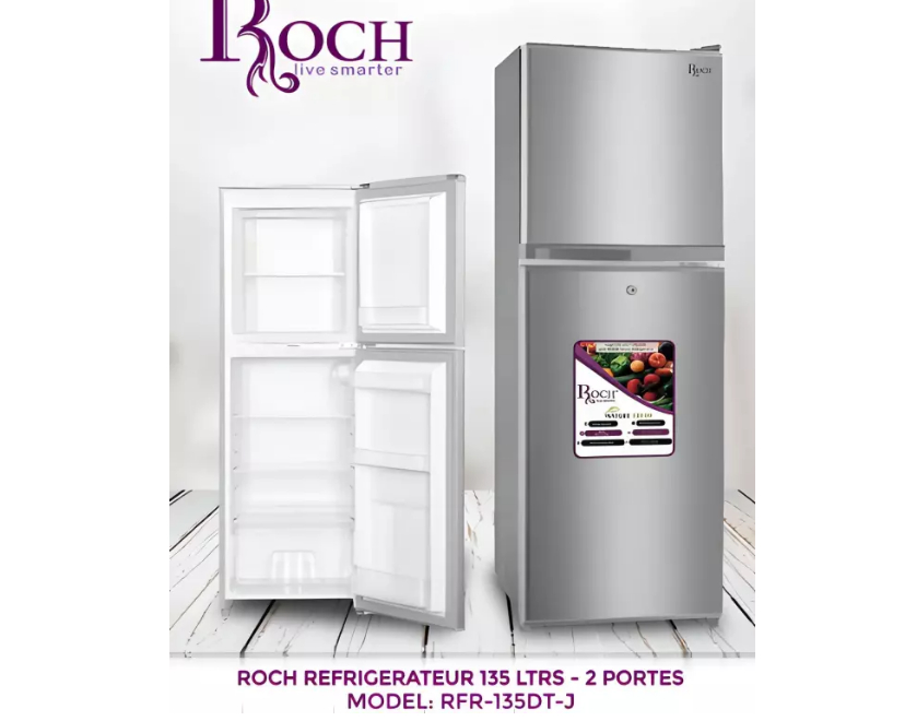 REFRIGERATEUR ROCH 2PORTES 135LITRES GRIS RFR135DTJ