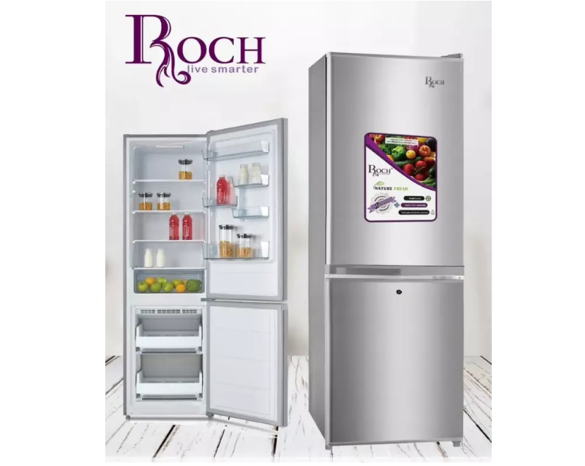 REFRIGERATEUR ROCH COMBINE 2TIROIRS 150L SILVER RFR150DBL