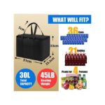 Sac à Lunch Portable, Sac Isolé En Papier D'aluminium Non Tissé Pour Véhicule, Sac Isotherme - Noir