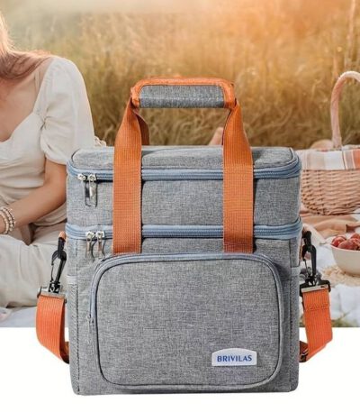 Sac Isotherme Pour Déjeuner, Sac à Déjeuner Double Couche, Sac à Déjeuner Réutilisable