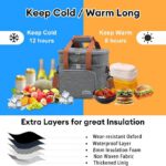 Sac Isotherme Pour Déjeuner, Sac à Déjeuner Double Couche, Sac à Déjeuner Réutilisable