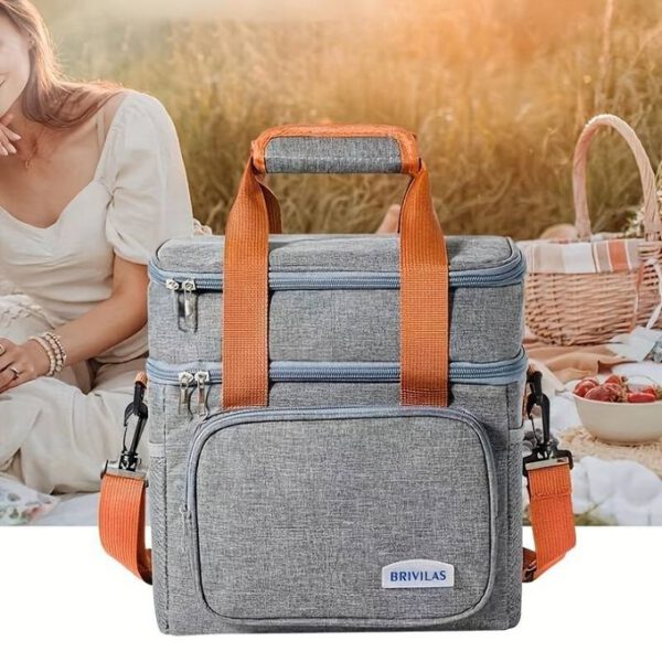 Sac Isotherme Pour Déjeuner, Sac à Déjeuner Double Couche, Sac à Déjeuner Réutilisable