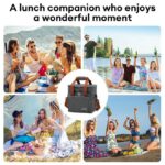 Sac Isotherme Pour Déjeuner, Sac à Déjeuner Double Couche, Sac à Déjeuner Réutilisable