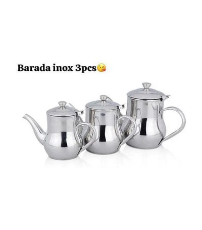 Set 3 théières - barada - acier inoxydable