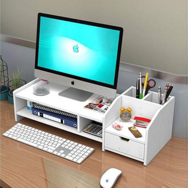 Support de bureau multifonctionnel, support de rangement à tiroir simple, support d'ordinateur