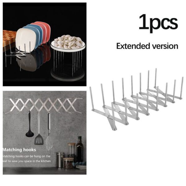 Support De Couvercle De Casserole/support D'assiette En Acier Inoxydable, Support De Rangement Réglable
