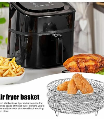 Support De Cuisson/déshydratation Pour Friteuse à Air à Trois Couches, Adapté à L'autocuiseur De Friteuse à Air