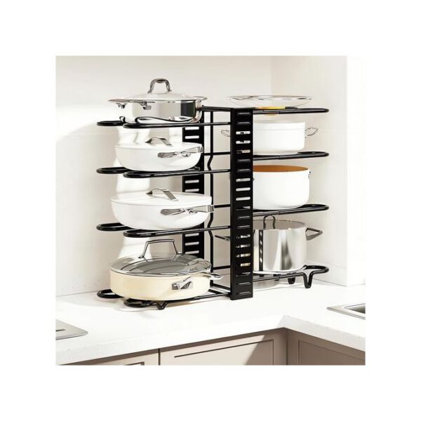 Support De Rangement De Cuisine Multifonctionnel Pliable,support De Rangement Pour Couvercle De Pot