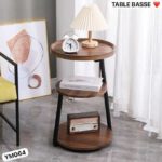 Table d'appoint de canapé Table d'appoint de canapé, Petite Table Basse, Salon, Maison, Petite Table d'appoint Ronde, Table d'appoint à Trois Niveaux, Table d'angle Table Basse
