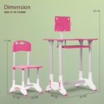 Table d'étude BEE pour enfants Ensemble de bureau et de chaises fonctionnels, table d'étude scolaire réglable en hauteur pour enfants, fente et tiroirs pour porte-livres, tables...
