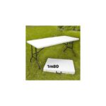 Table Pliable 1,80 Mètres en plastique avec pieds en métal - 4 pieds