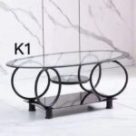 Table Vitré Central, Meuble De Maison, Table De Salon, Table De Chambre