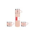 thermos en Inox et couvercle 3 tasses pour boissons chaudes et froides 500 ml