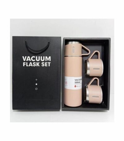 thermos en Inox et couvercle 3 tasses pour boissons chaudes et froides 500 ml