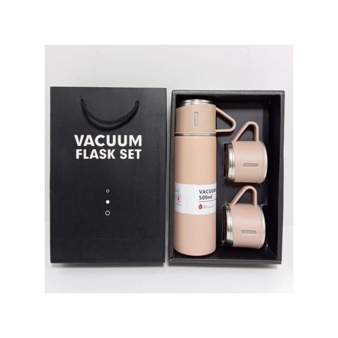 thermos en Inox et couvercle 3 tasses pour boissons chaudes et froides 500 ml