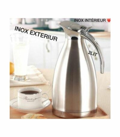 Thermos inox et noir 2 LITRES