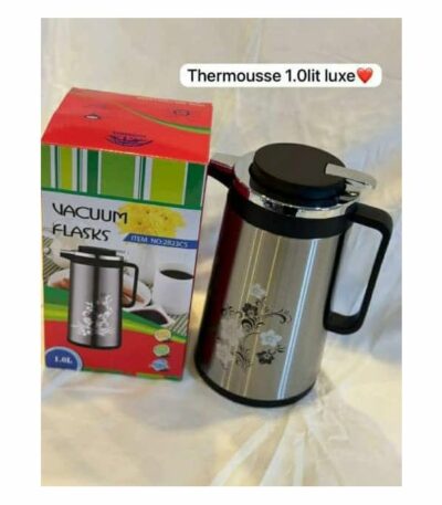 Thermos Isotherme 1l Inoxydable - Gris/Noir
