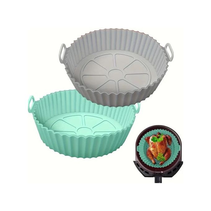 Tapis friteuse silicone - Lot de 2 Tapis Silicone Réutilisables pour Friteuse à Air – Antidérapants & Lavables - Lenix Dakar Sénégal