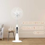 Ventilateur de sol électrique Rechargeable, 16 pouces, réglable, ST-4004