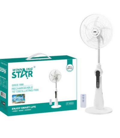 Ventilateur de sol électrique Rechargeable, 16 pouces, réglable, ST-4004