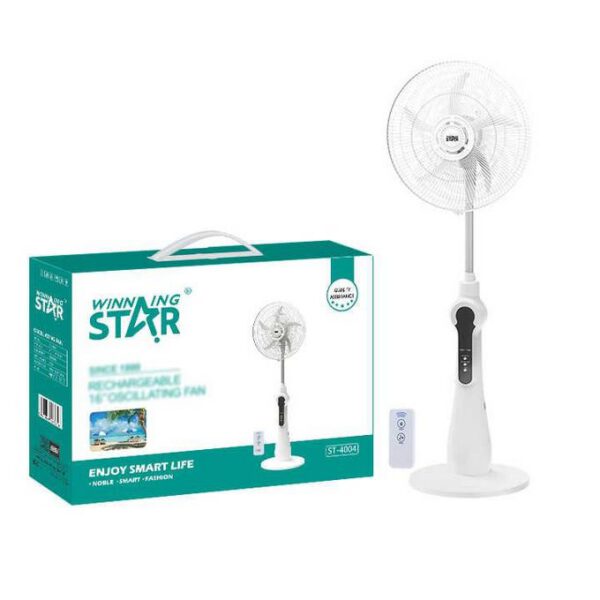 Ventilateur de sol électrique Rechargeable, 16 pouces, réglable, ST-4004