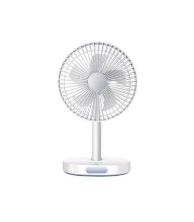 Ventilateur de sol télescopique rechargeable avec câble de charge