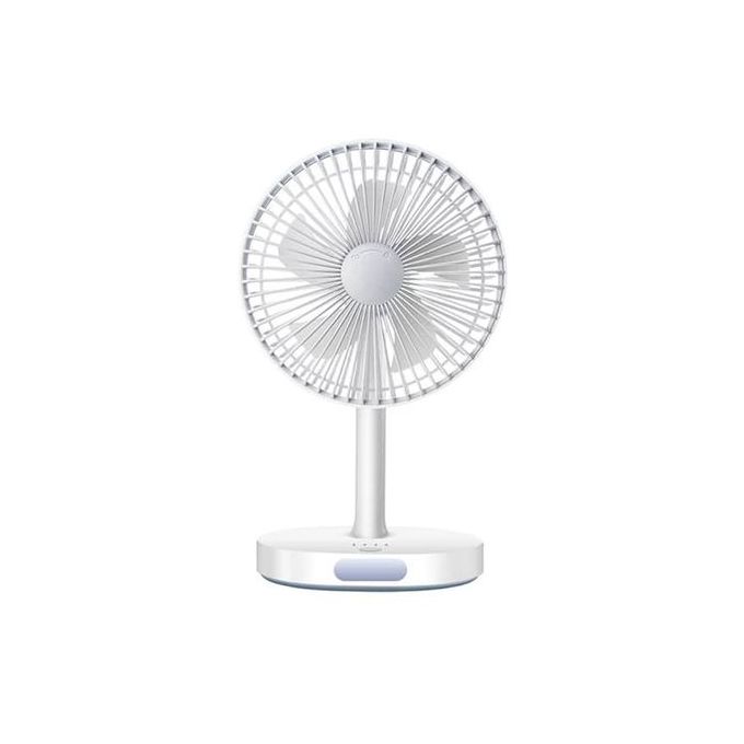 Ventilateur de sol télescopique rechargeable avec câble de charge