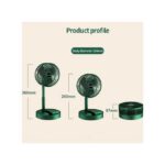 Ventilateur debout au sol rétractable, style: rechargeable
