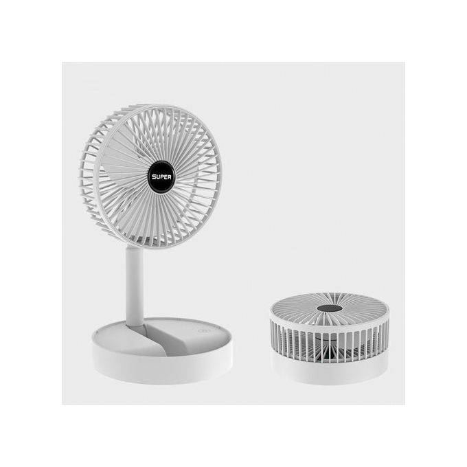 Ventilateur debout au sol rétractable, style: rechargeable