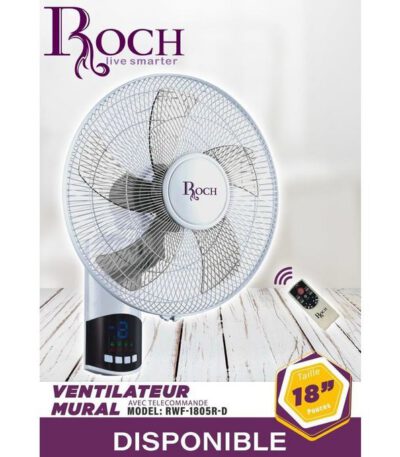 Ventilateur Mural avec Telecommande