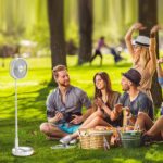 Ventilateur sur pied portable multifonction rechargeable par USB - 3 vitesse