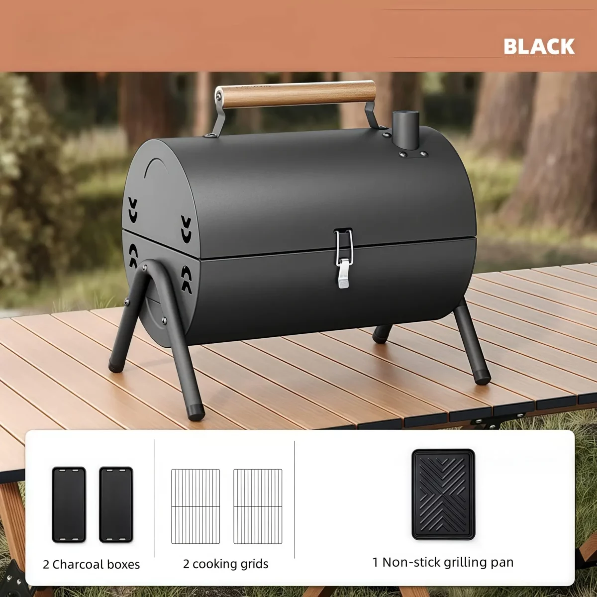 Grill à Charbon Portable Double Face – Barbecue Compact à Dakar, Sénégal