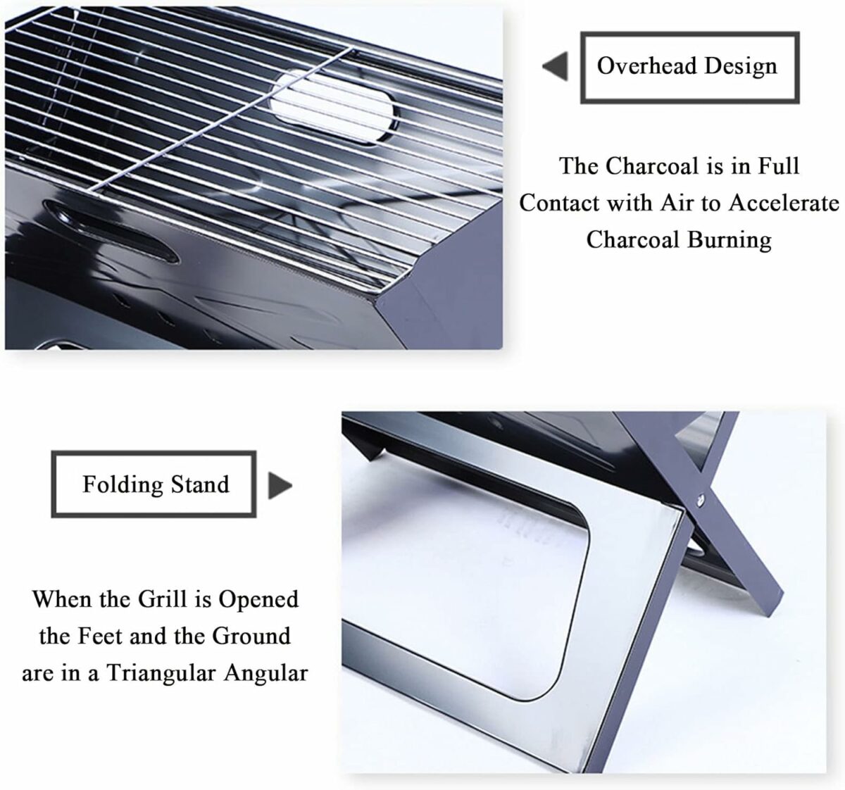 Gril barbecue pliable Sénégal – Acier inox, portable et pliable en X - Lenix Dakar Sénégal