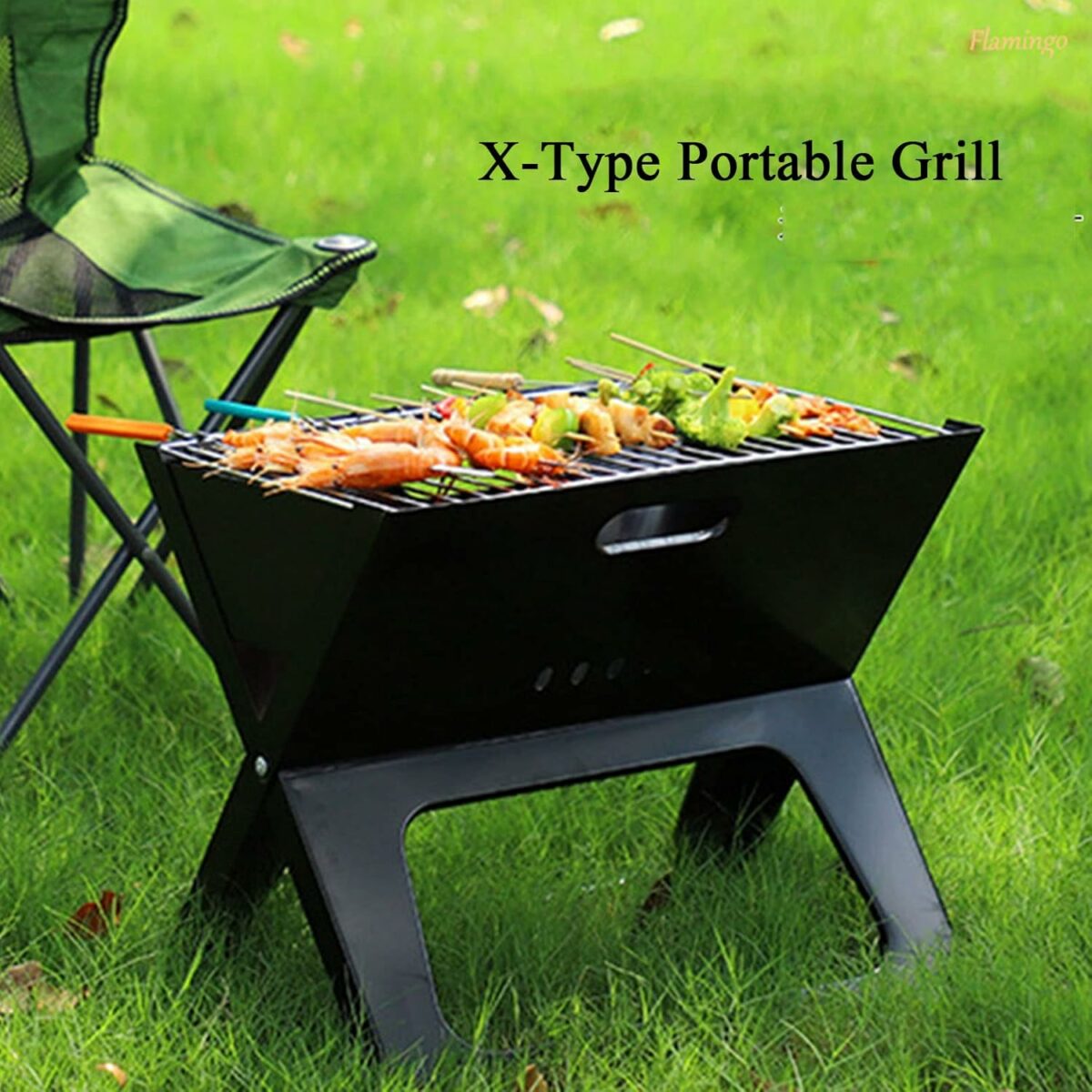 Gril barbecue pliable Sénégal – Acier inox, portable et pliable en X - Lenix Dakar Sénégal