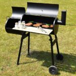Barbecue Fumoir Charbon | Thermomètre & Cheminée | avec Étagères – Noir - Lenox Dakar Sénégal