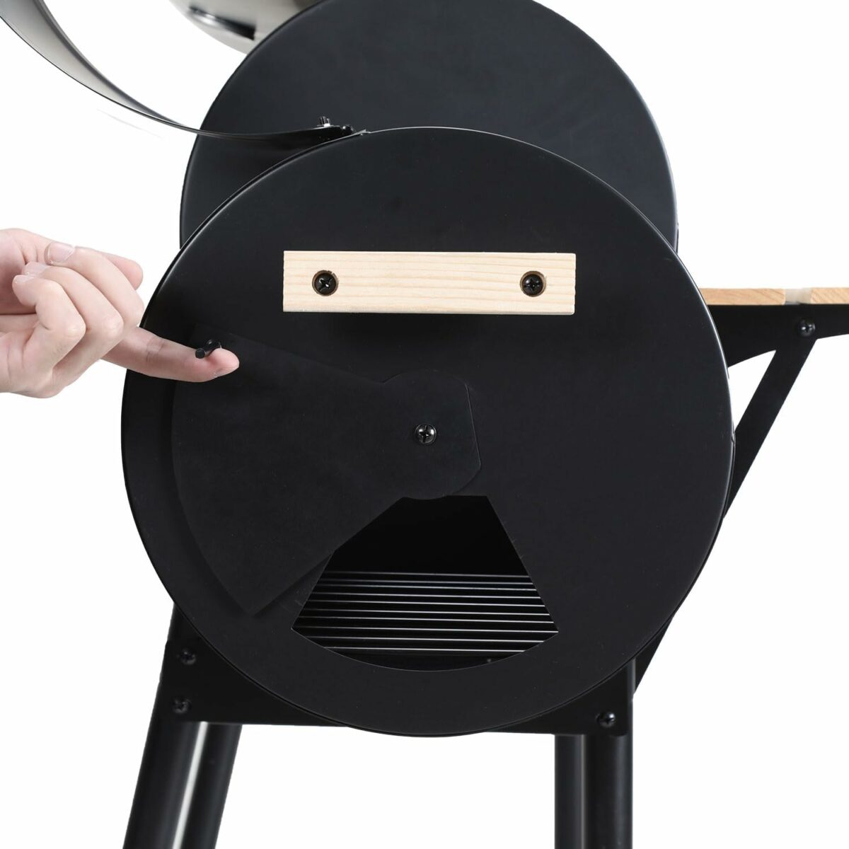 Barbecue Fumoir Charbon | Thermomètre & Cheminée | avec Étagères – Noir - Lenox Dakar Sénégal