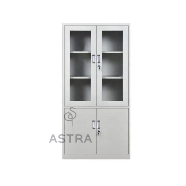 Armoire de Rangement Metal Semi-Vitré