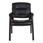 Chaise d’Attente Noire avec Cadre Métallique – Bureau et Salon de Beauté