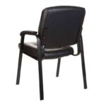 Chaise d’Attente Noire avec Cadre Métallique – Bureau et Salon de Beauté