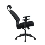 Chaise de bureau maille avec appuie-tête réglable et accoudoir