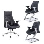 Ensemble Fauteuil Bureau + 2 fauteuils Visiteur
