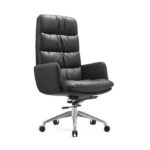 Fauteuil Ministre en Simili Cuir Noir